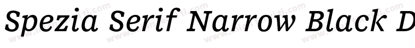 Spezia Serif Narrow Black D字体转换